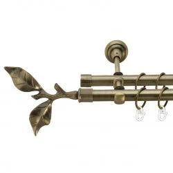 Листок троянди Дворядний Відкритий Гладка труба Кільце металеве Антик 