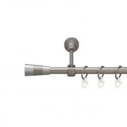 Валео Однорядний Відкритий Гладка труба Кільце металеве Сатин 