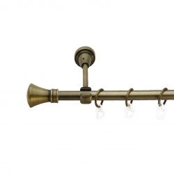 Люксор Однорядний Відкритий Гладка труба Кільце металеве Антик 