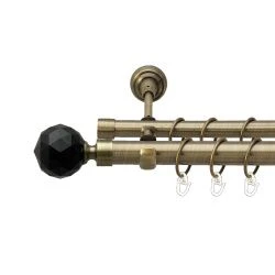 Люміера неро Дворядний Відкритий Гладка труба Кільце металеве Антик 