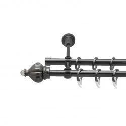 Таджа-кристал Дворядний Відкритий Гладка труба Кільце фасонне металеве  Онікс 