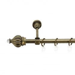 Таджа-кристал Однорядний Відкритий Гладка труба Кільце металеве Антик 