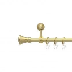 Люксор Однорядний Відкритий Гладка труба Кільце металеве Золото 