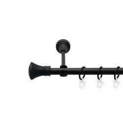 Люксор Однорядний Відкритий Гладка труба Кільце металеве Чорний оксамит 