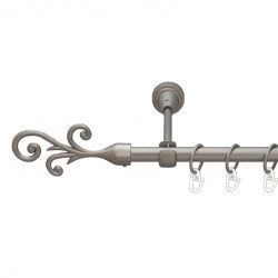 Фала Однорядний Відкритий Гладка труба Кільце металеве Сатин 