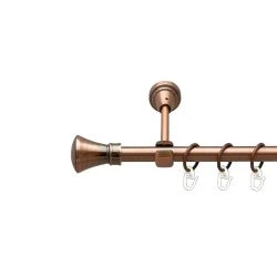 Люксор Однорядний Відкритий Гладка труба Кільце металеве Мідь 