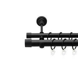 Заглушка Дворядний Відкритий Гладка труба Кільце металеве Чорний оксамит 